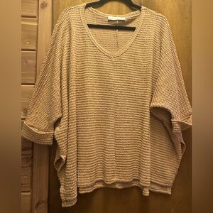 Women’s Zenana L/XL V-neck Sweater Top Shirt (plus size)